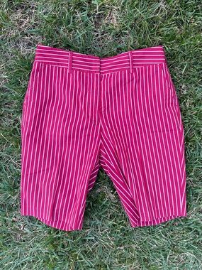 Lizzie Driver lightweight striped Bermuda shorts - size 2